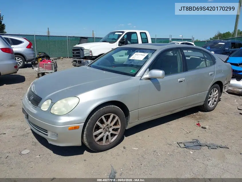 2002 Lexus Gs 300 VIN: JT8BD69S420170299 Lot: 45277916