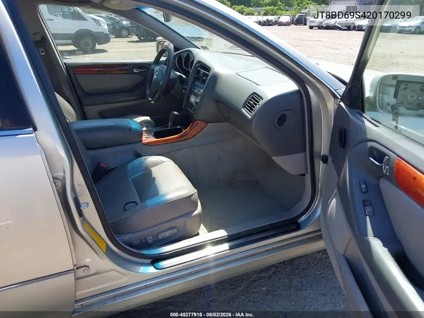 2002 Lexus Gs 300 VIN: JT8BD69S420170299 Lot: 45277916