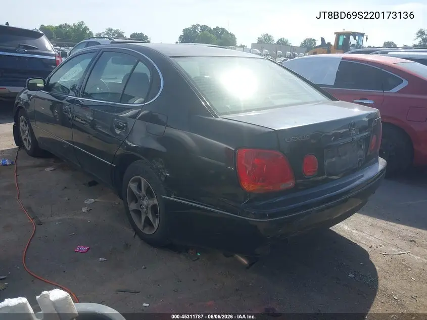 2002 Lexus Gs 300 VIN: JT8BD69S220173136 Lot: 45311787