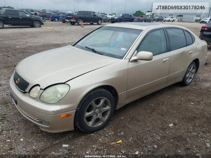 2003 Lexus Gs 300 VIN: JT8BD69SX30178246 Lot: 45194624
