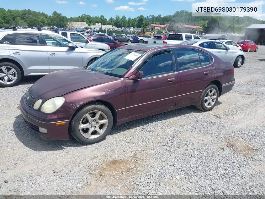 2003 Lexus Gs 300 VIN: JT8BD69S030179390 Lot: 45278599