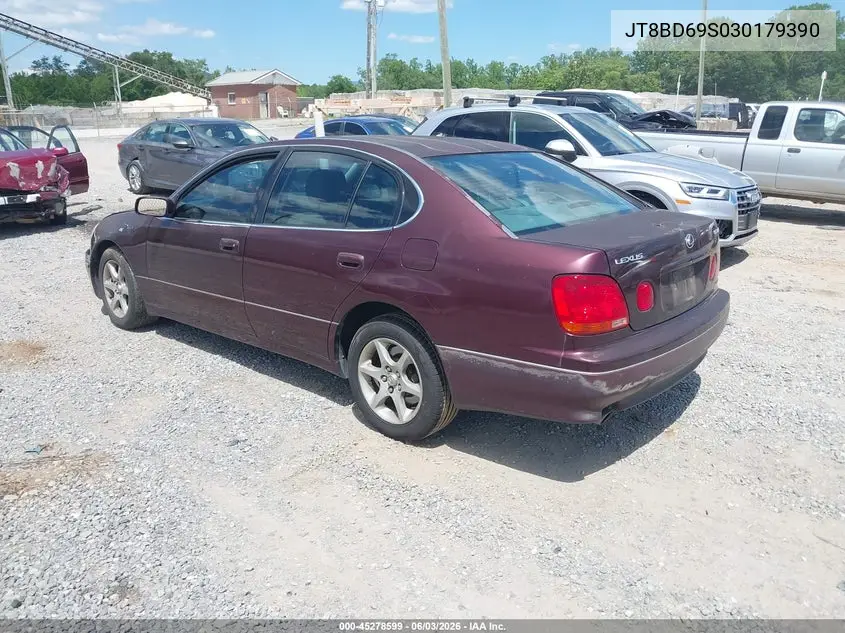 2003 Lexus Gs 300 VIN: JT8BD69S030179390 Lot: 45278599