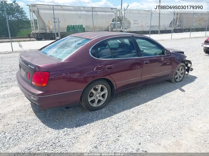 2003 Lexus Gs 300 VIN: JT8BD69S030179390 Lot: 45278599