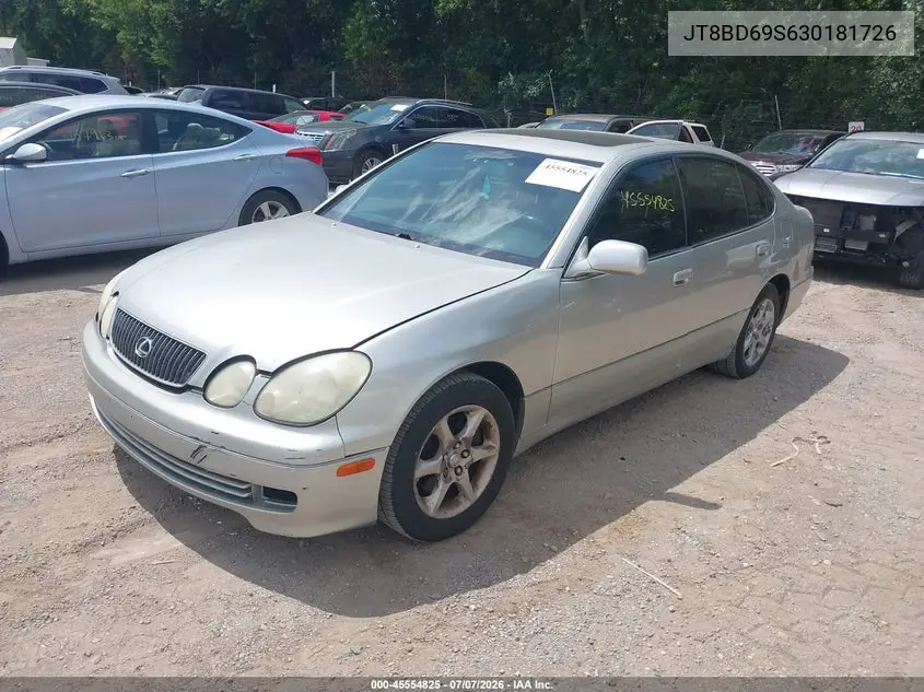 2003 Lexus Gs 300 VIN: JT8BD69S630181726 Lot: 45554825