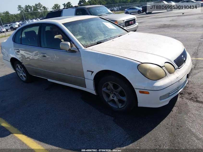 2003 Lexus Gs 300 VIN: JT8BD69S530190434 Lot: 45567592