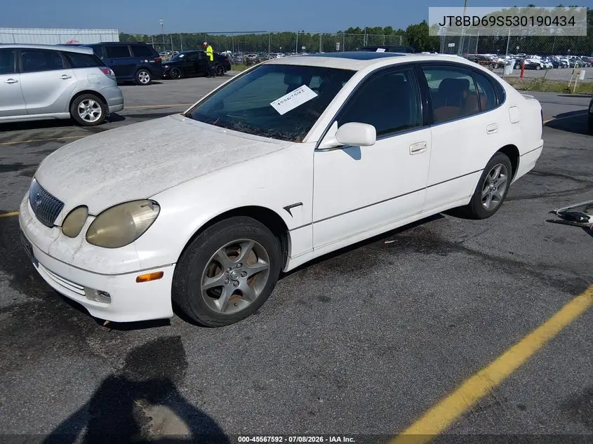 2003 Lexus Gs 300 VIN: JT8BD69S530190434 Lot: 45567592