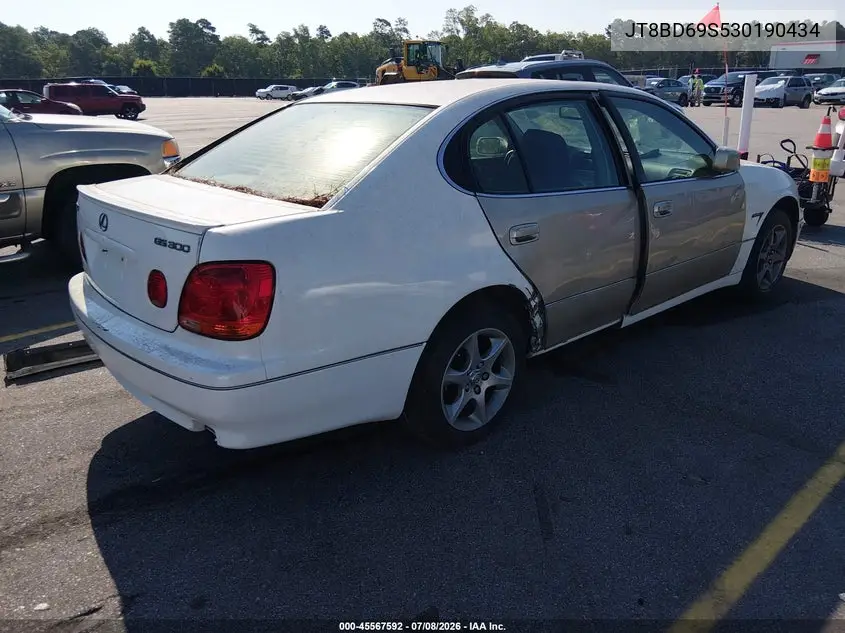 2003 Lexus Gs 300 VIN: JT8BD69S530190434 Lot: 45567592