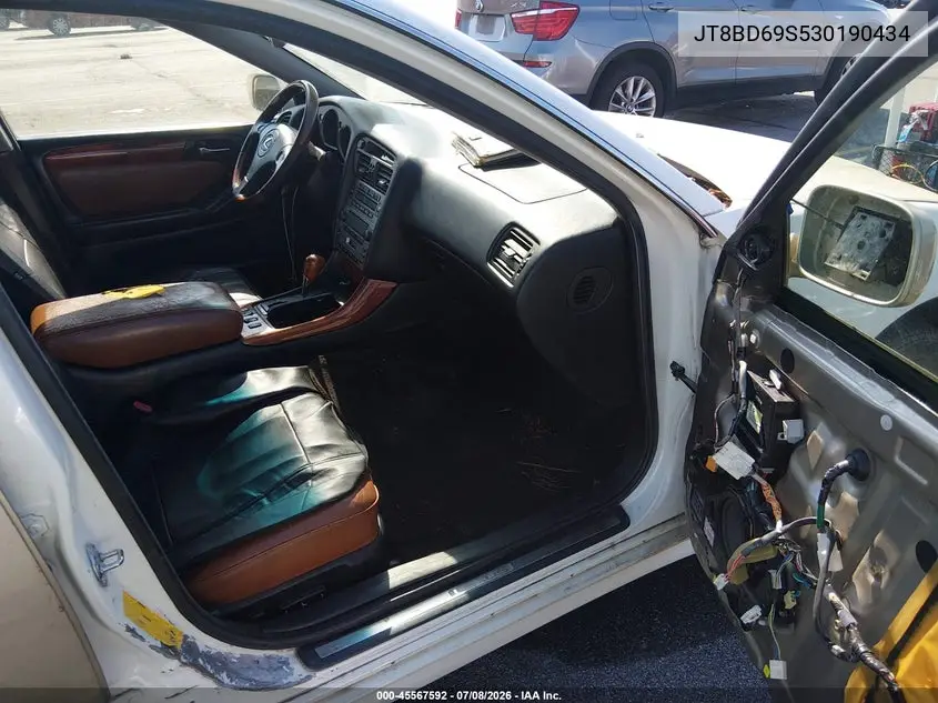2003 Lexus Gs 300 VIN: JT8BD69S530190434 Lot: 45567592
