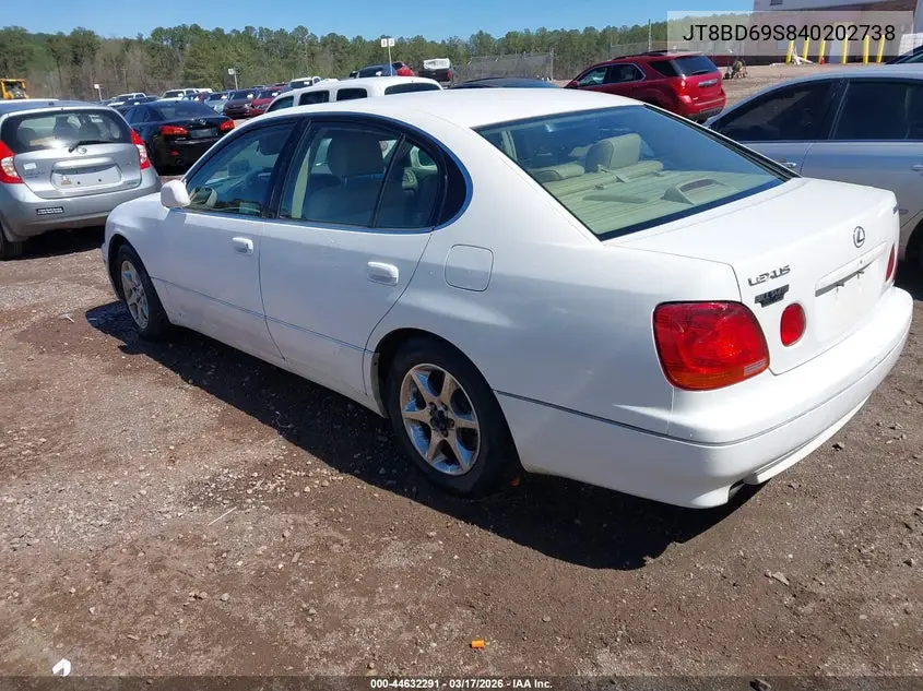 2004 Lexus Gs 300 VIN: JT8BD69S840202738 Lot: 44632291