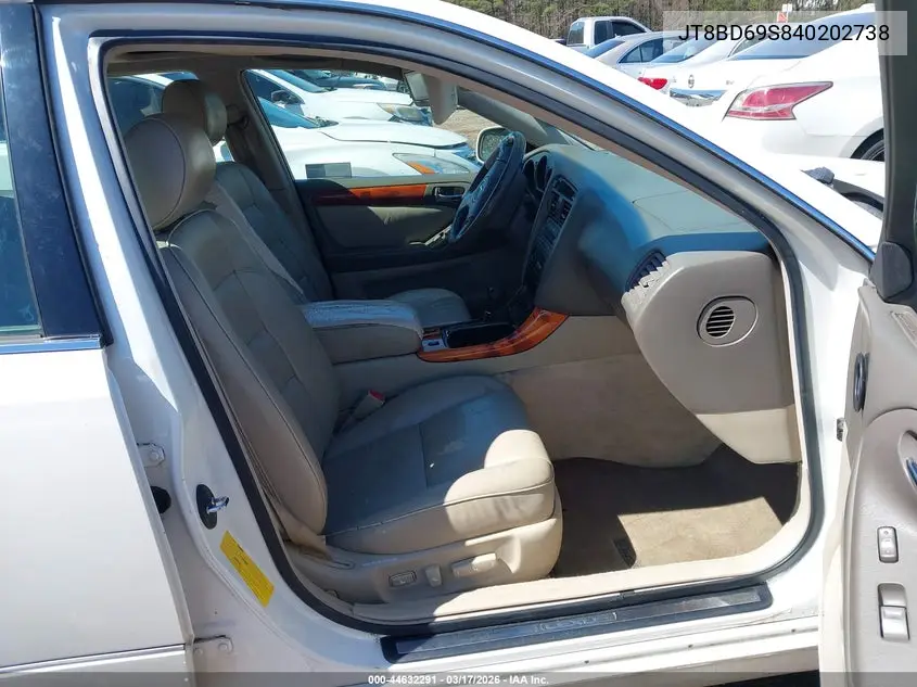 2004 Lexus Gs 300 VIN: JT8BD69S840202738 Lot: 44632291