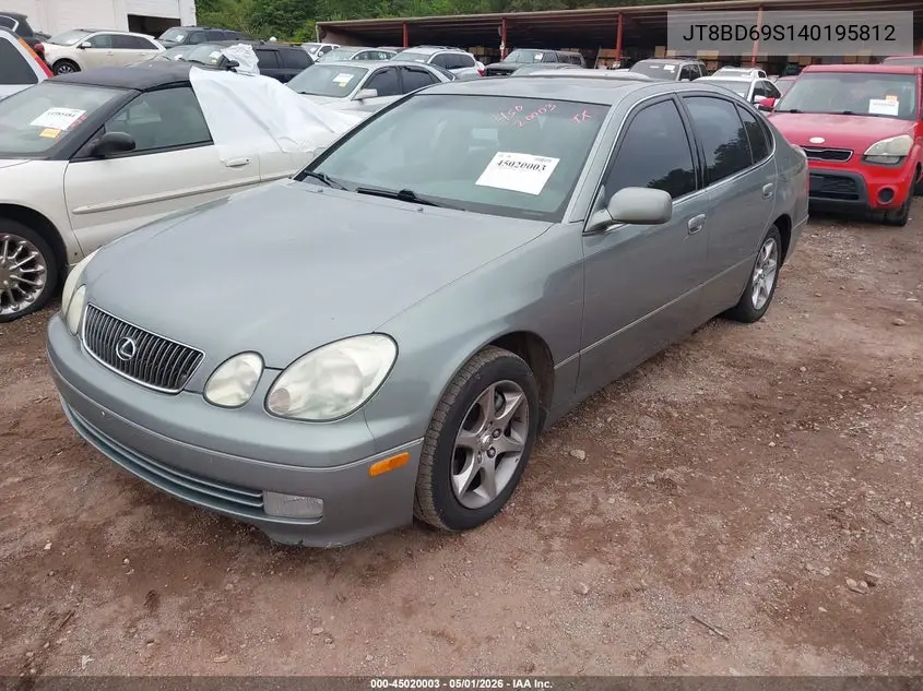 2004 Lexus Gs 300 VIN: JT8BD69S140195812 Lot: 45020003