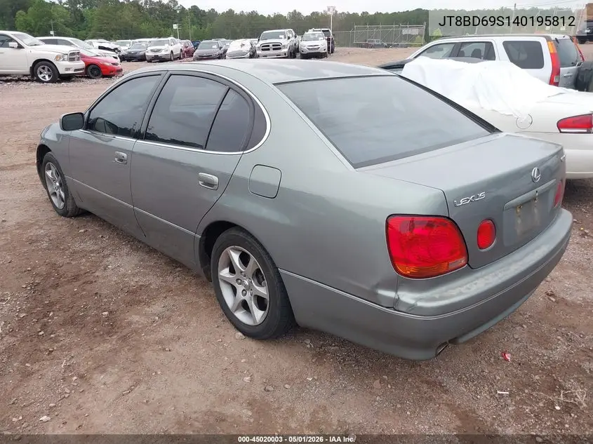 2004 Lexus Gs 300 VIN: JT8BD69S140195812 Lot: 45020003