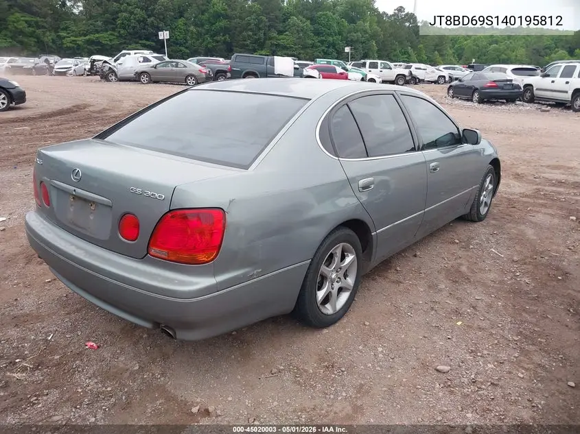 2004 Lexus Gs 300 VIN: JT8BD69S140195812 Lot: 45020003
