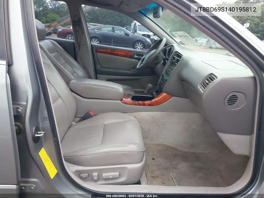 2004 Lexus Gs 300 VIN: JT8BD69S140195812 Lot: 45020003