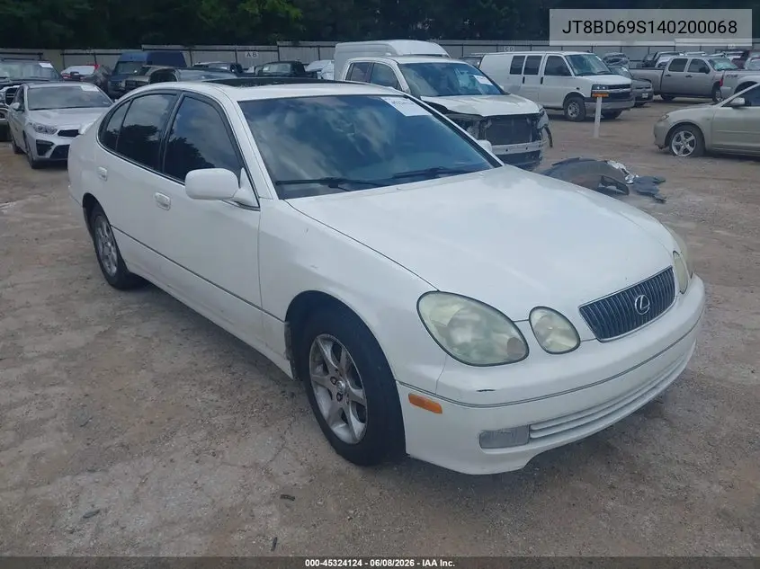 2004 Lexus Gs 300 VIN: JT8BD69S140200068 Lot: 45324124
