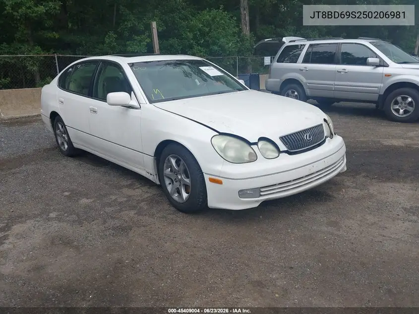 2005 Lexus Gs 300 VIN: JT8BD69S250206981 Lot: 45409004