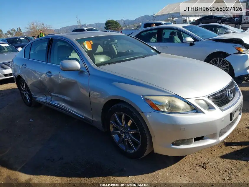 2006 Lexus Gs 300 VIN: JTHBH96S065027126 Lot: 44149433