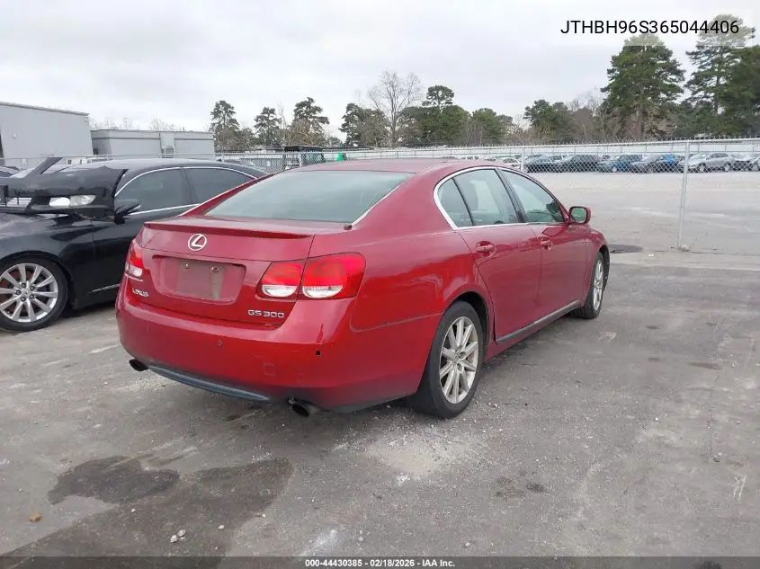 2006 Lexus Gs 300 VIN: JTHBH96S365044406 Lot: 44430385