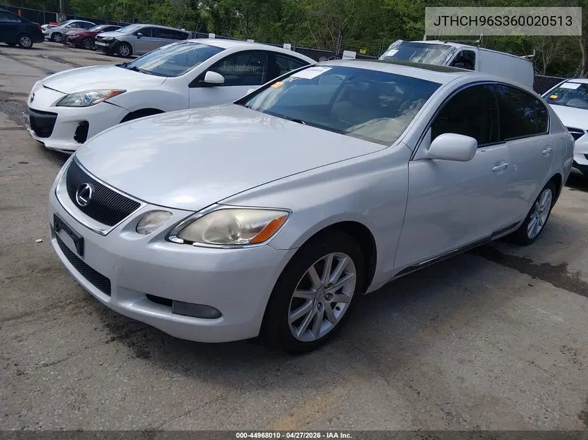 2006 Lexus Gs 300 VIN: JTHCH96S360020513 Lot: 44968010