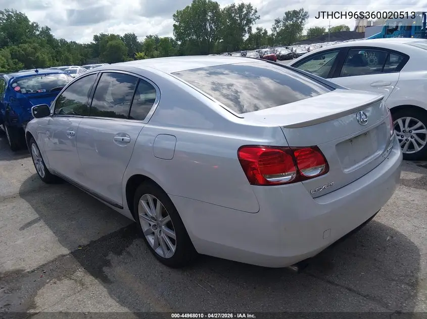 2006 Lexus Gs 300 VIN: JTHCH96S360020513 Lot: 44968010