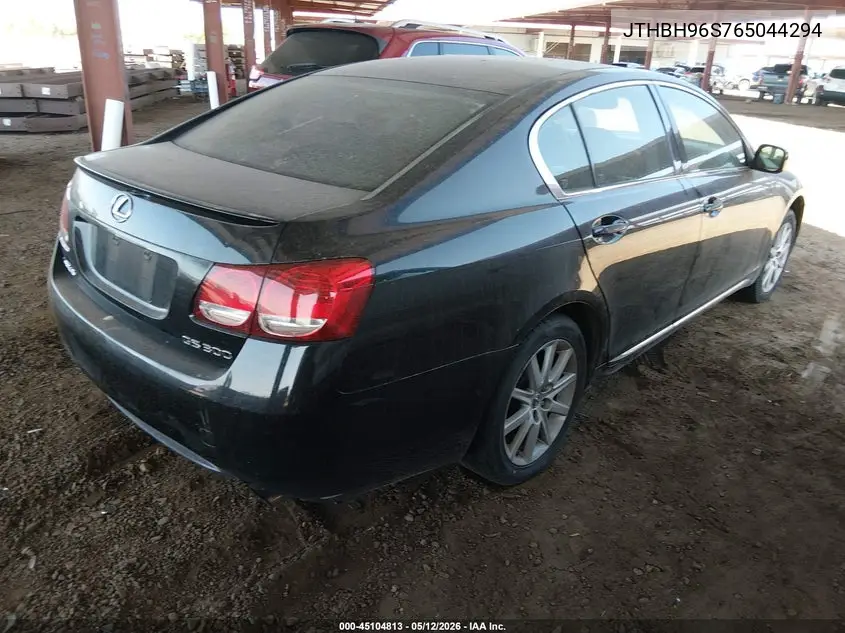 2006 Lexus Gs 300 VIN: JTHBH96S765044294 Lot: 45104813