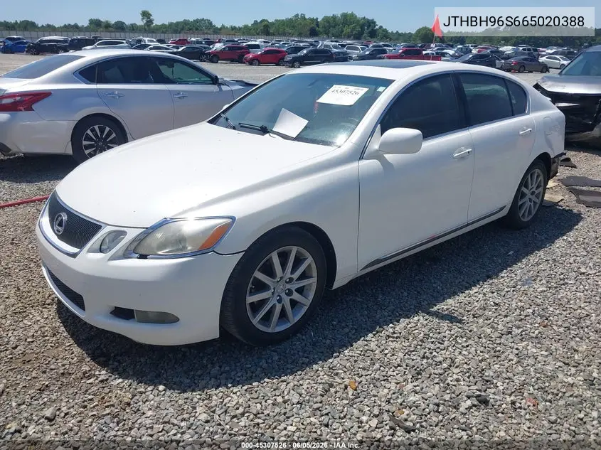 2006 Lexus Gs 300 VIN: JTHBH96S665020388 Lot: 45307526