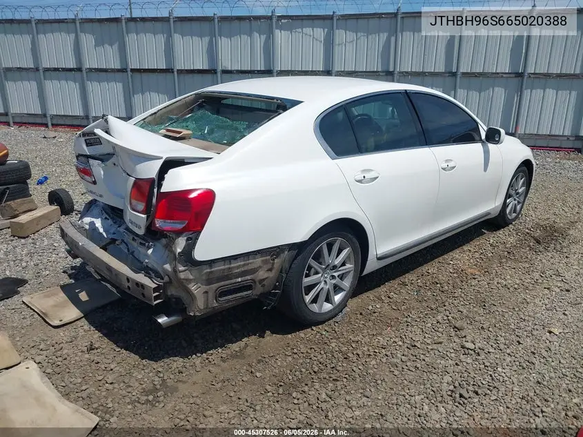 2006 Lexus Gs 300 VIN: JTHBH96S665020388 Lot: 45307526