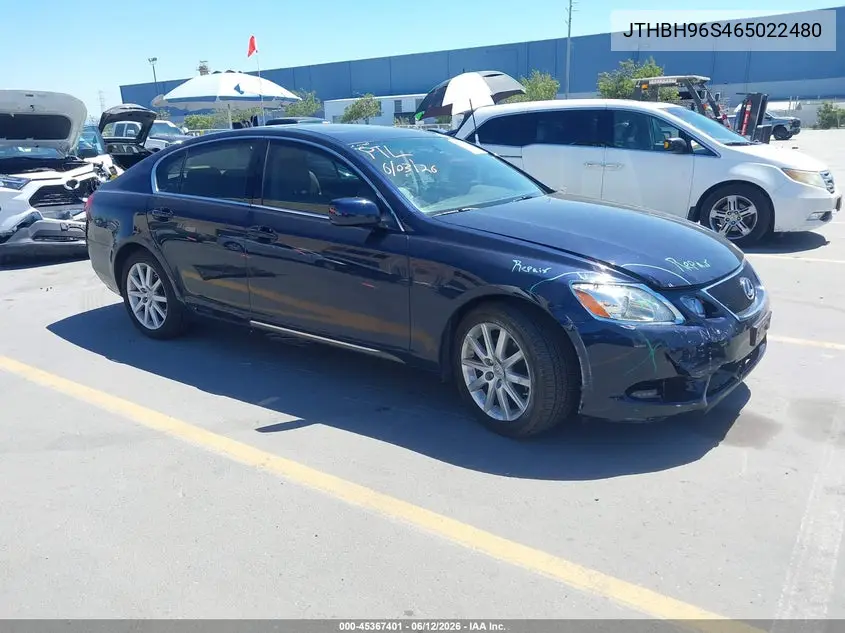 2006 Lexus Gs 300 VIN: JTHBH96S465022480 Lot: 45367401