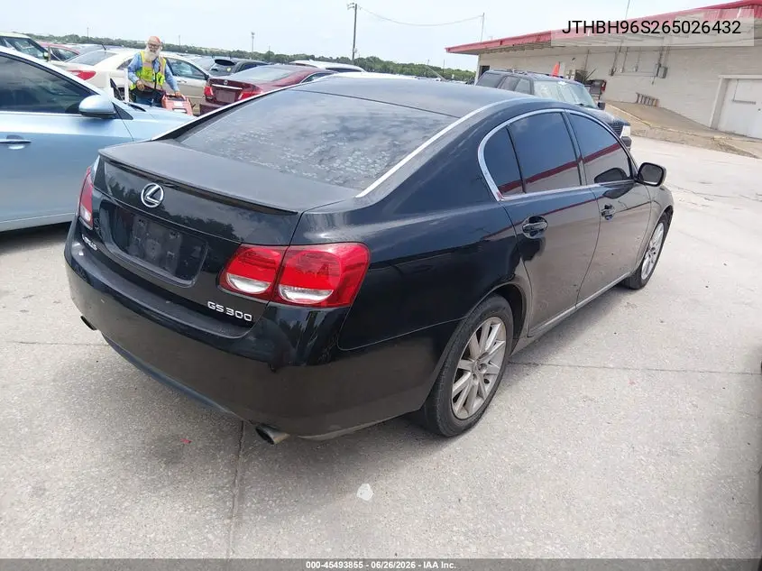 2006 Lexus Gs 300 VIN: JTHBH96S265026432 Lot: 45493855