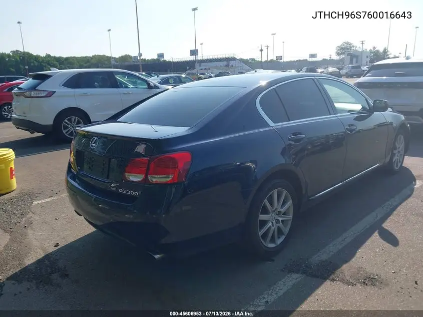 2006 Lexus Gs 300 VIN: JTHCH96S760016643 Lot: 45606953