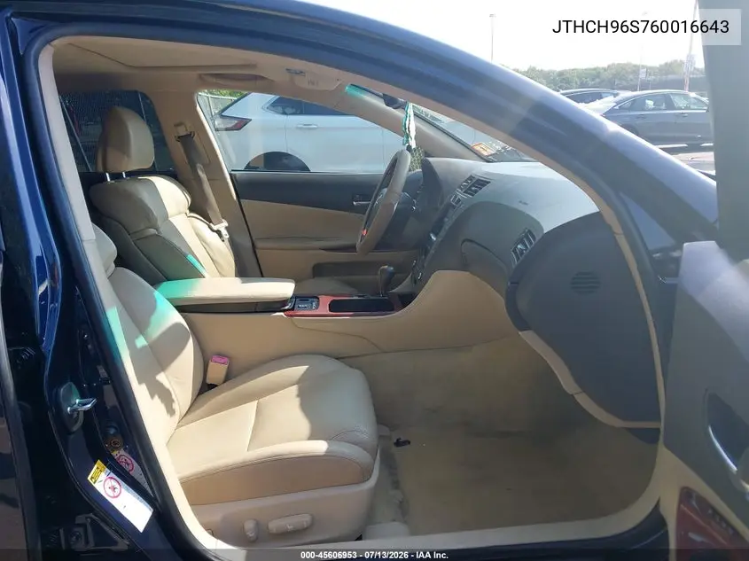 2006 Lexus Gs 300 VIN: JTHCH96S760016643 Lot: 45606953