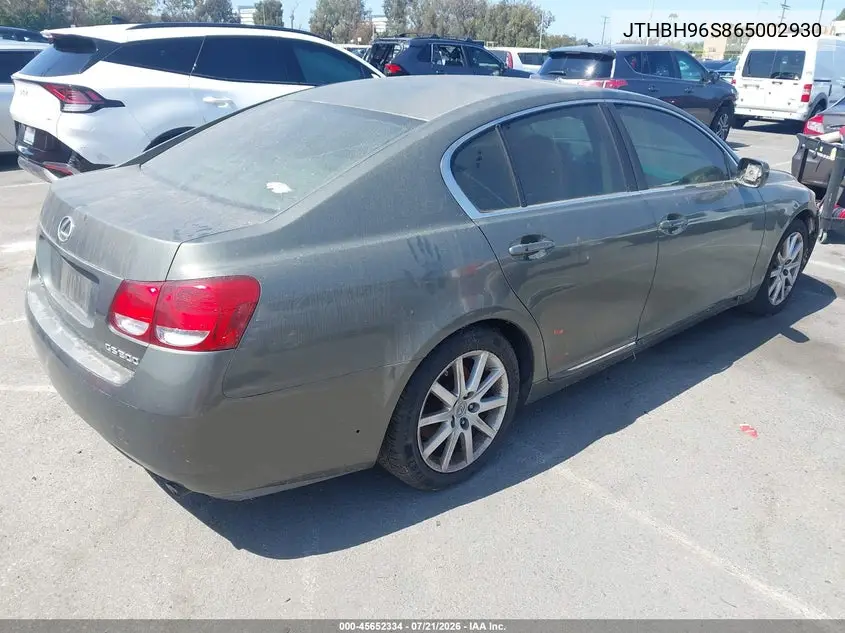 2006 Lexus Gs 300 VIN: JTHBH96S865002930 Lot: 45652334