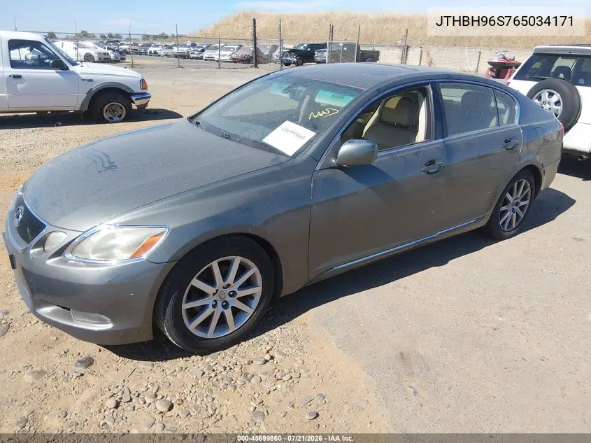 2006 Lexus Gs 300 VIN: JTHBH96S765034171 Lot: 45699860