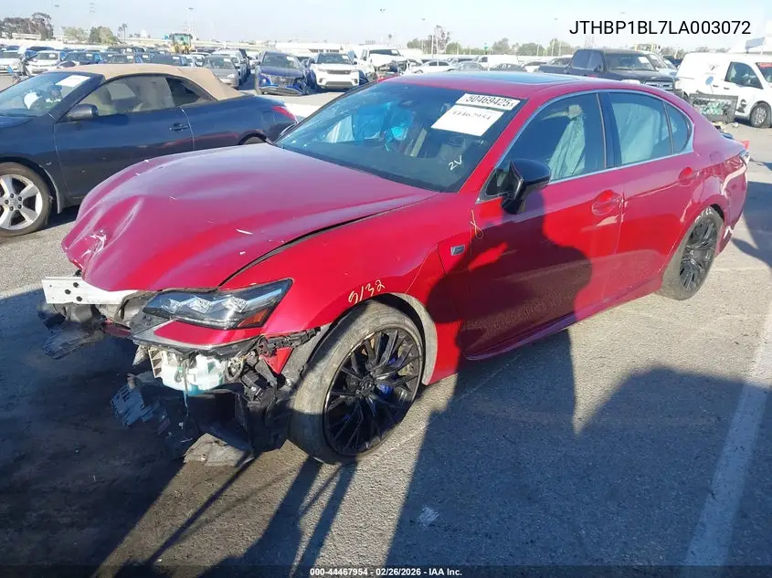 2020 Lexus Gs F VIN: JTHBP1BL7LA003072 Lot: 44467954