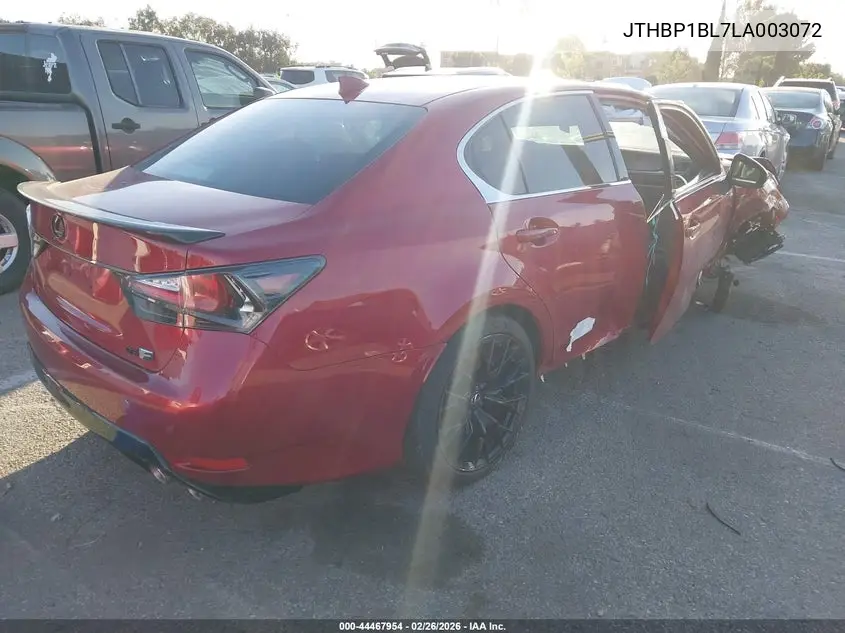 2020 Lexus Gs F VIN: JTHBP1BL7LA003072 Lot: 44467954