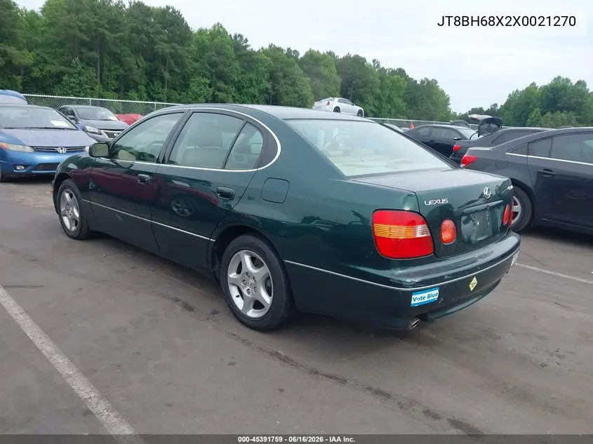 1999 Lexus Gs 400 VIN: JT8BH68X2X0021270 Lot: 45391759