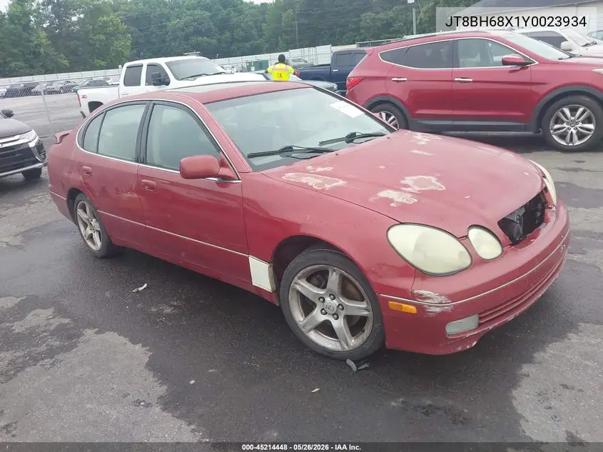 2000 Lexus Gs 400 VIN: JT8BH68X1Y0023934 Lot: 45214448