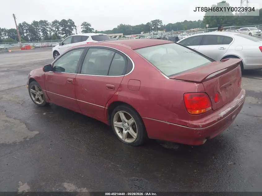2000 Lexus Gs 400 VIN: JT8BH68X1Y0023934 Lot: 45214448