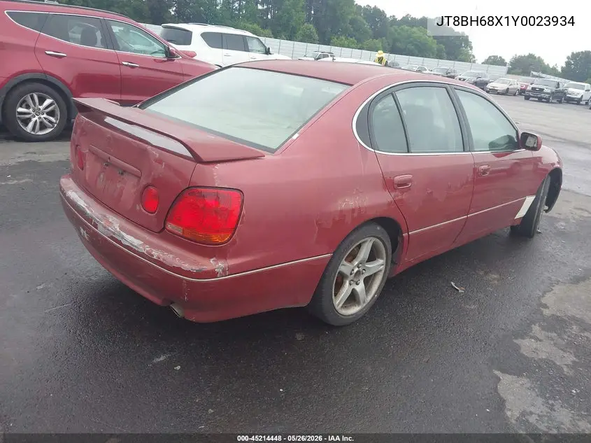 2000 Lexus Gs 400 VIN: JT8BH68X1Y0023934 Lot: 45214448
