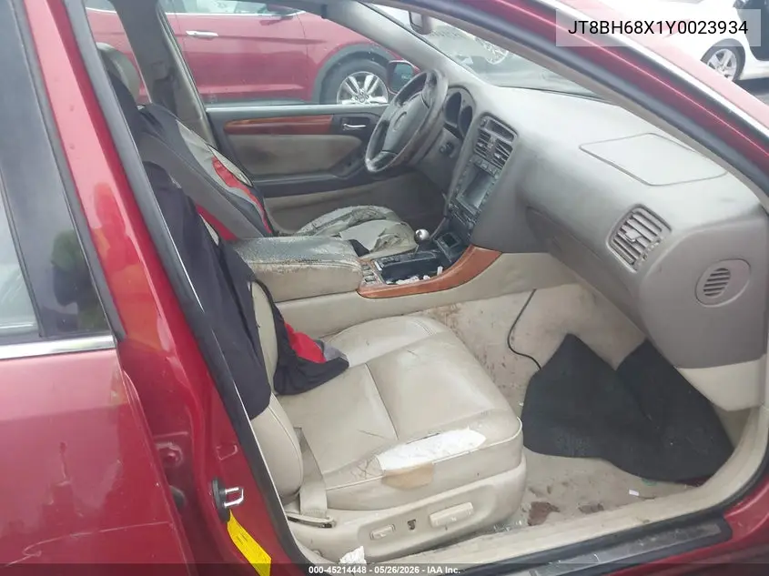 2000 Lexus Gs 400 VIN: JT8BH68X1Y0023934 Lot: 45214448