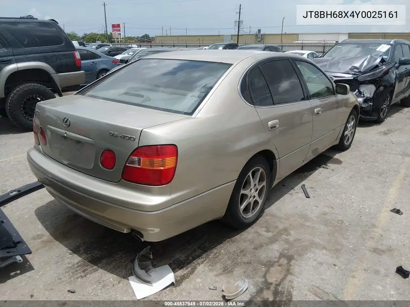 2000 Lexus Gs 400 VIN: JT8BH68X4Y0025161 Lot: 45537949