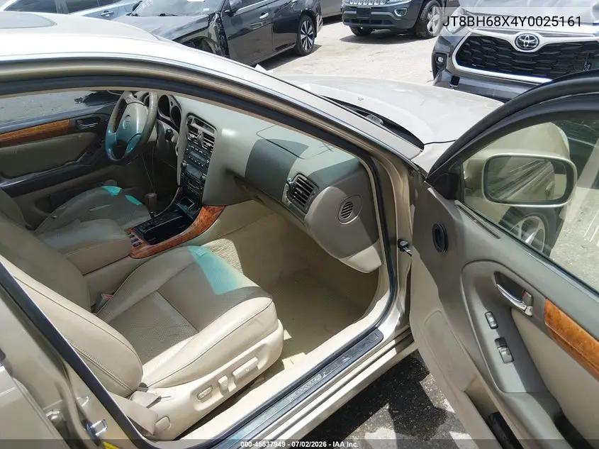 2000 Lexus Gs 400 VIN: JT8BH68X4Y0025161 Lot: 45537949