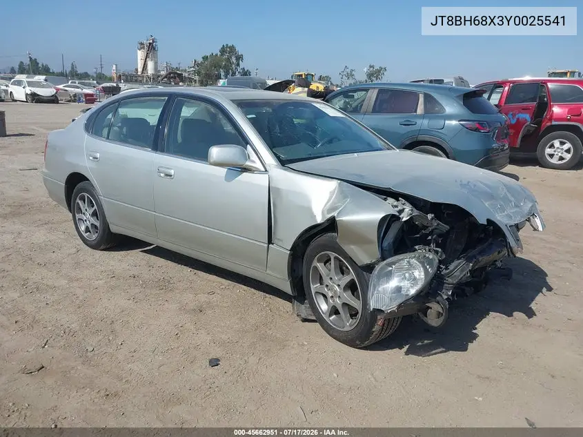 2000 Lexus Gs 400 VIN: JT8BH68X3Y0025541 Lot: 45662951