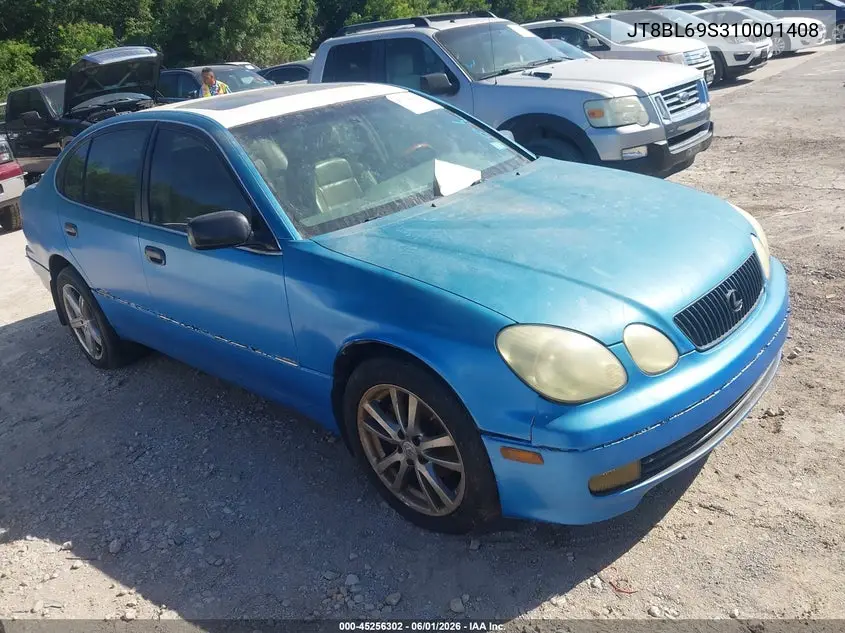 2001 Lexus Gs 430 VIN: JT8BL69S310001408 Lot: 45256302