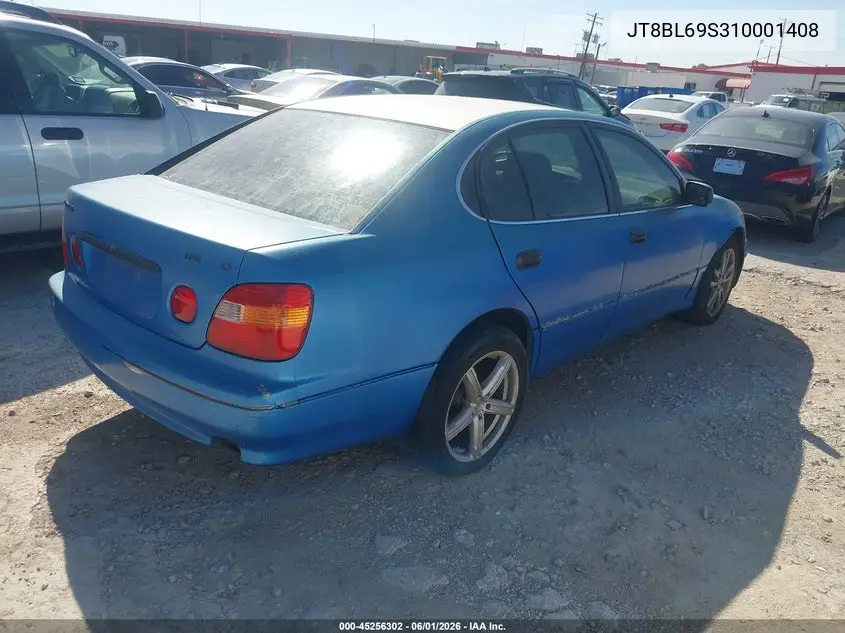 2001 Lexus Gs 430 VIN: JT8BL69S310001408 Lot: 45256302