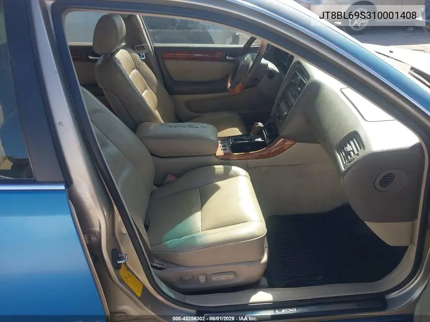 2001 Lexus Gs 430 VIN: JT8BL69S310001408 Lot: 45256302