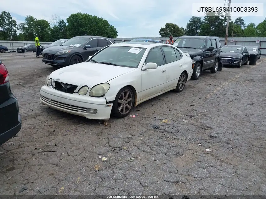 2001 Lexus Gs 430 VIN: JT8BL69S410003393 Lot: 45392884