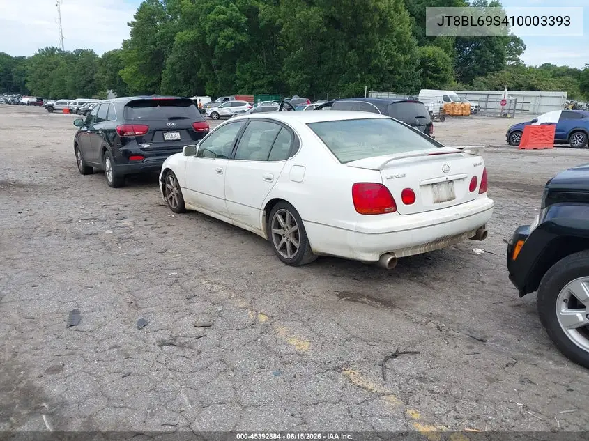 2001 Lexus Gs 430 VIN: JT8BL69S410003393 Lot: 45392884