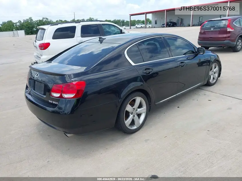 2007 Lexus Gs 350 VIN: JTHBE96S370015768 Lot: 45442928