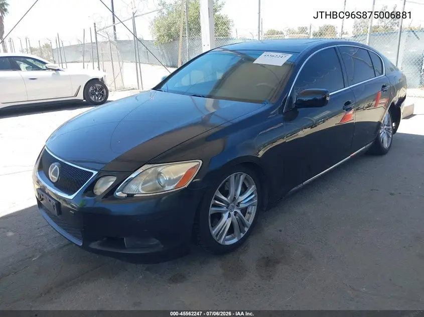 2007 Lexus Gs 450H VIN: JTHBC96S875006881 Lot: 45562247